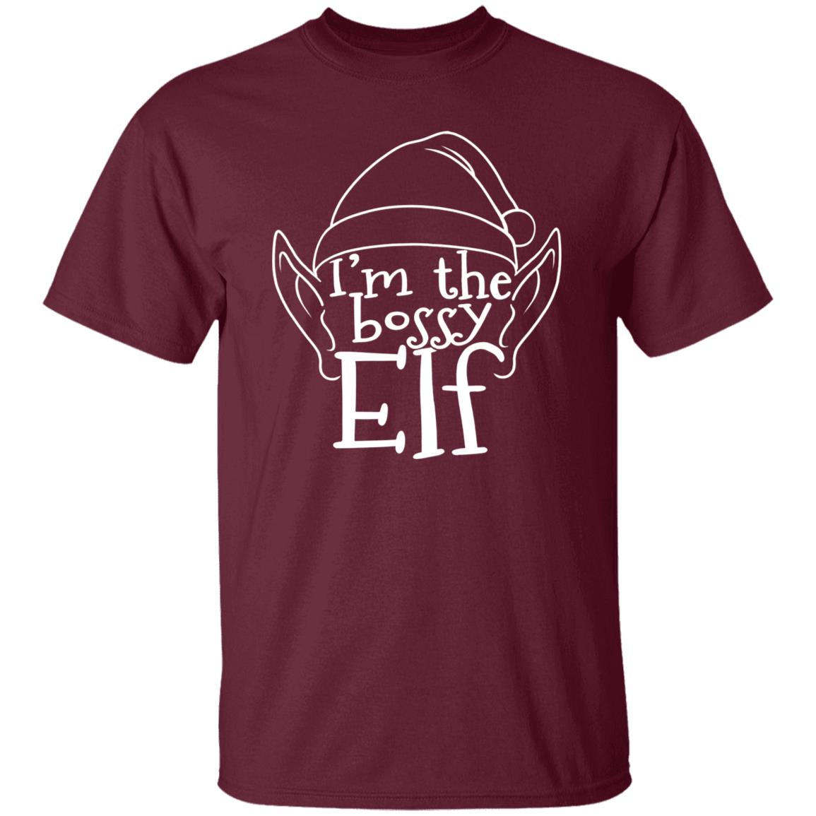 I'm The Bossy Elf Funny Christmas T-Shirt