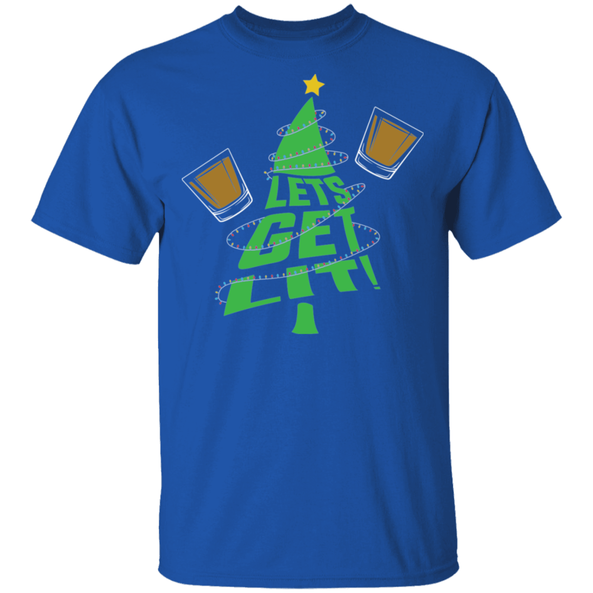 Lets Get Lit! Christmas Tree Ugly Christmas T-Shirt