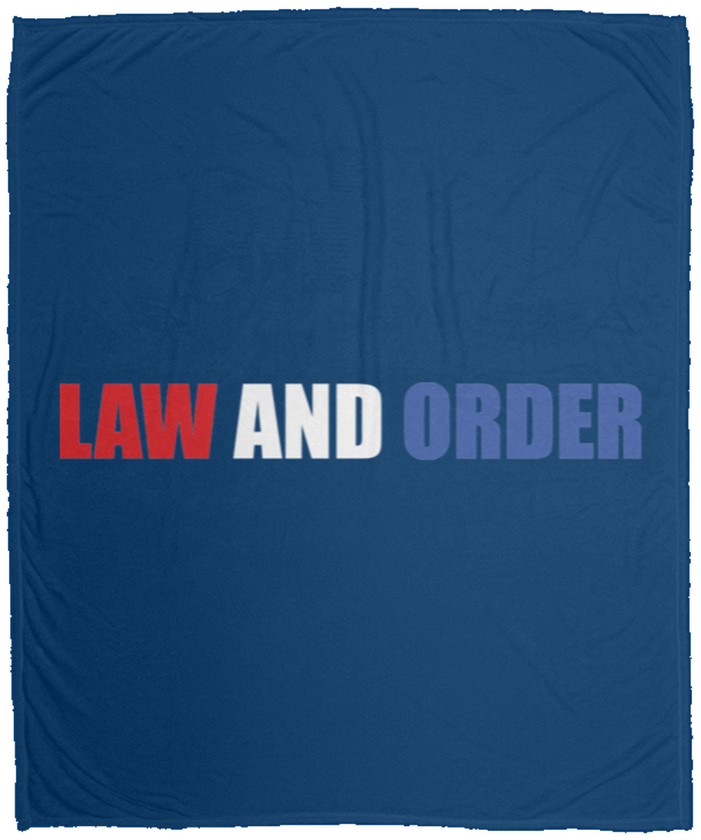 Law and Order Red White and Blue Fleece Blanket - 50x60