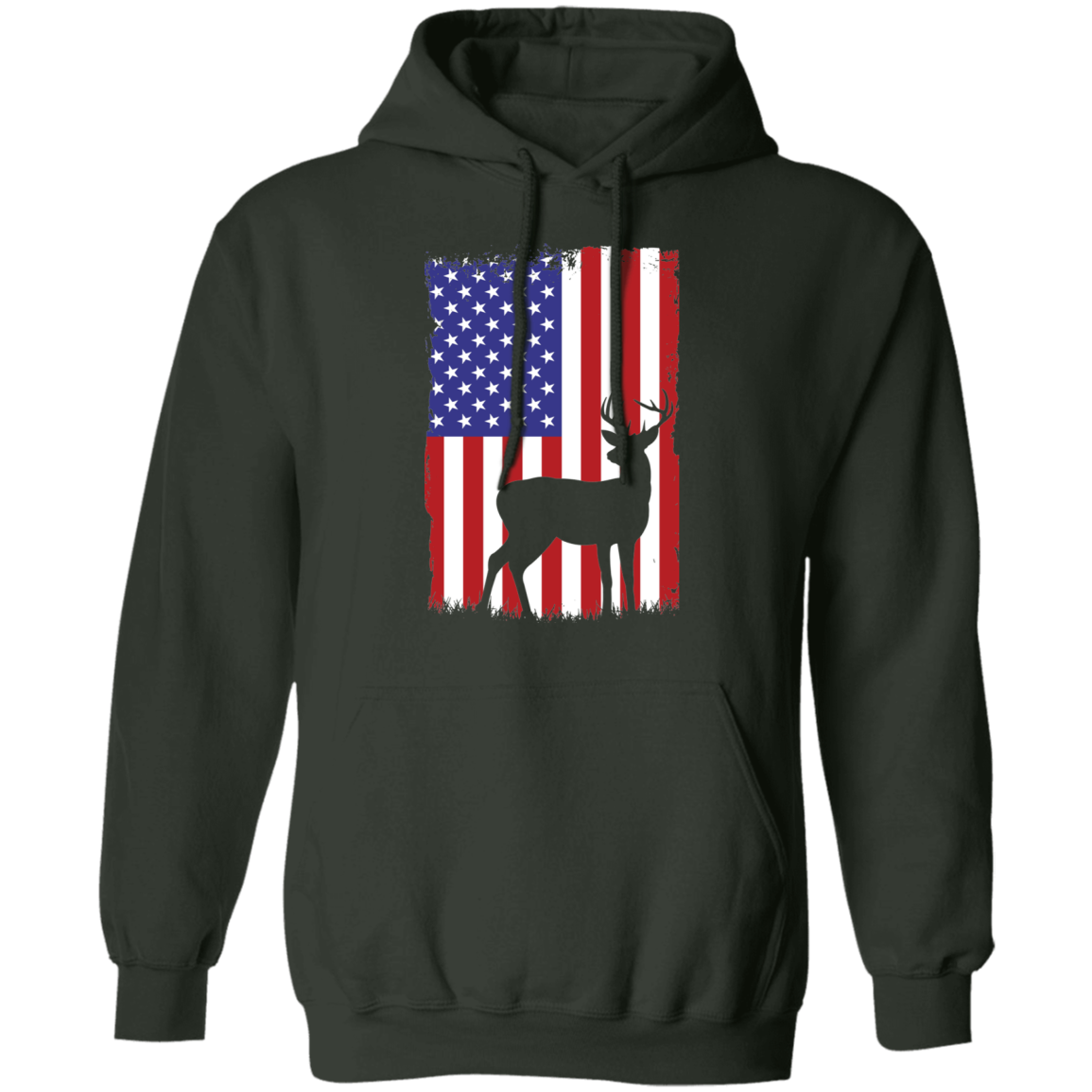 Hunting American Flag Pullover Hoodie