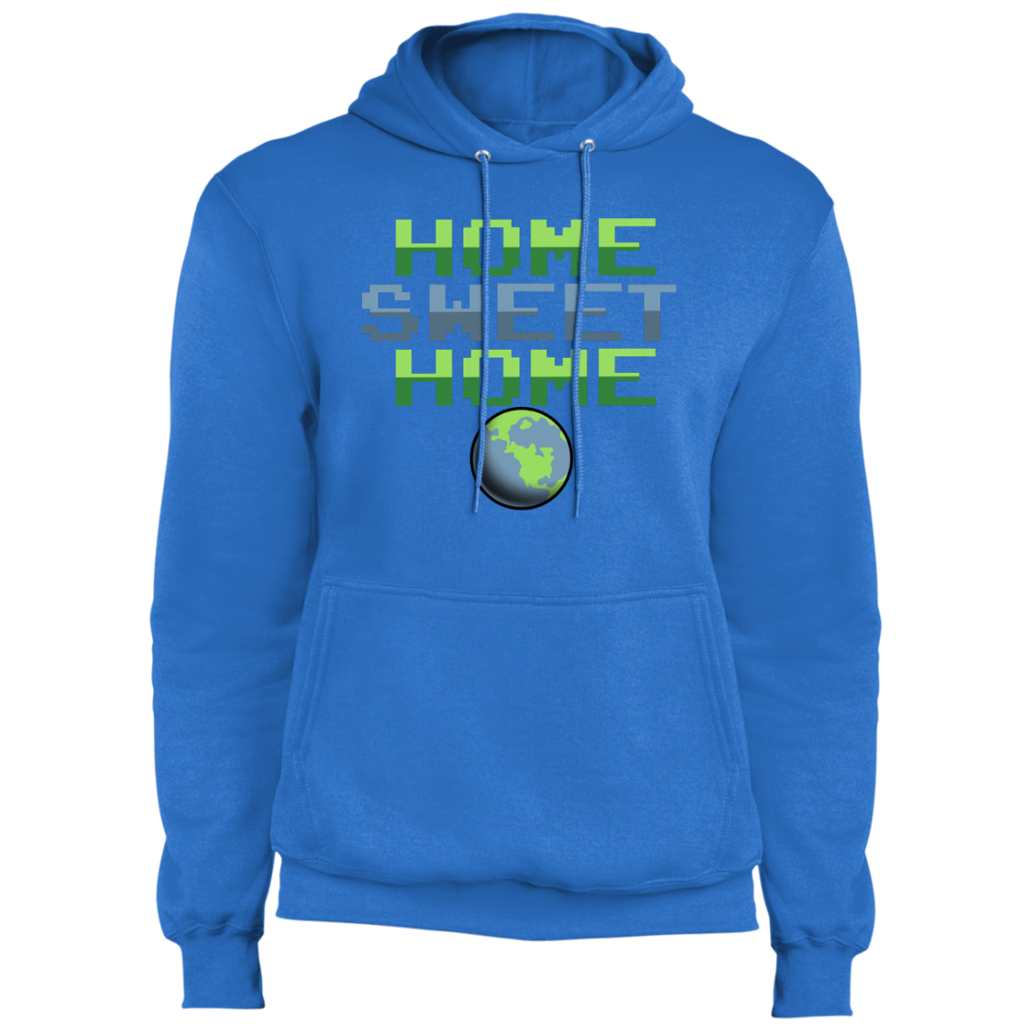 Men's Space Planet Earth Home Sweet Fleece Pullover Hoodie