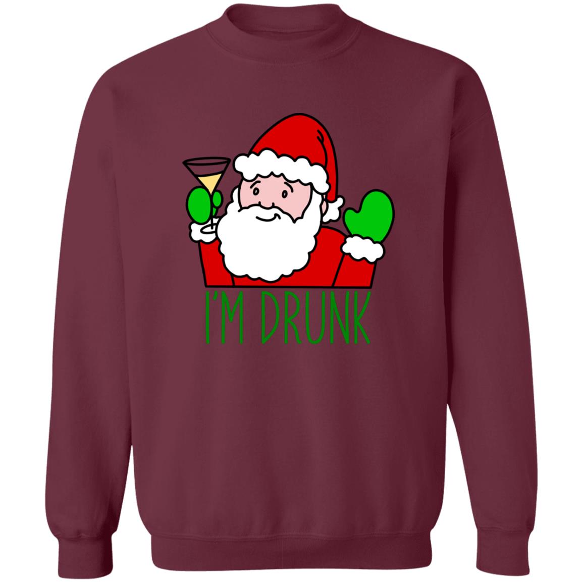 Drunk Santa Funny Christmas Crewneck Sweatshirt