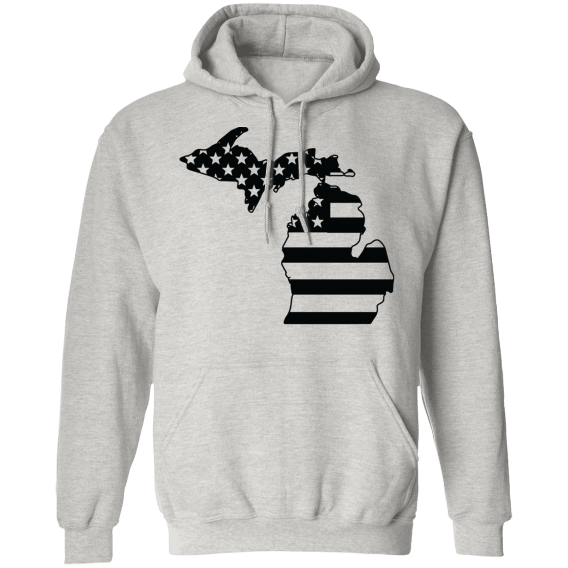 Michigan State American Flag Pride Pullover Hoodie