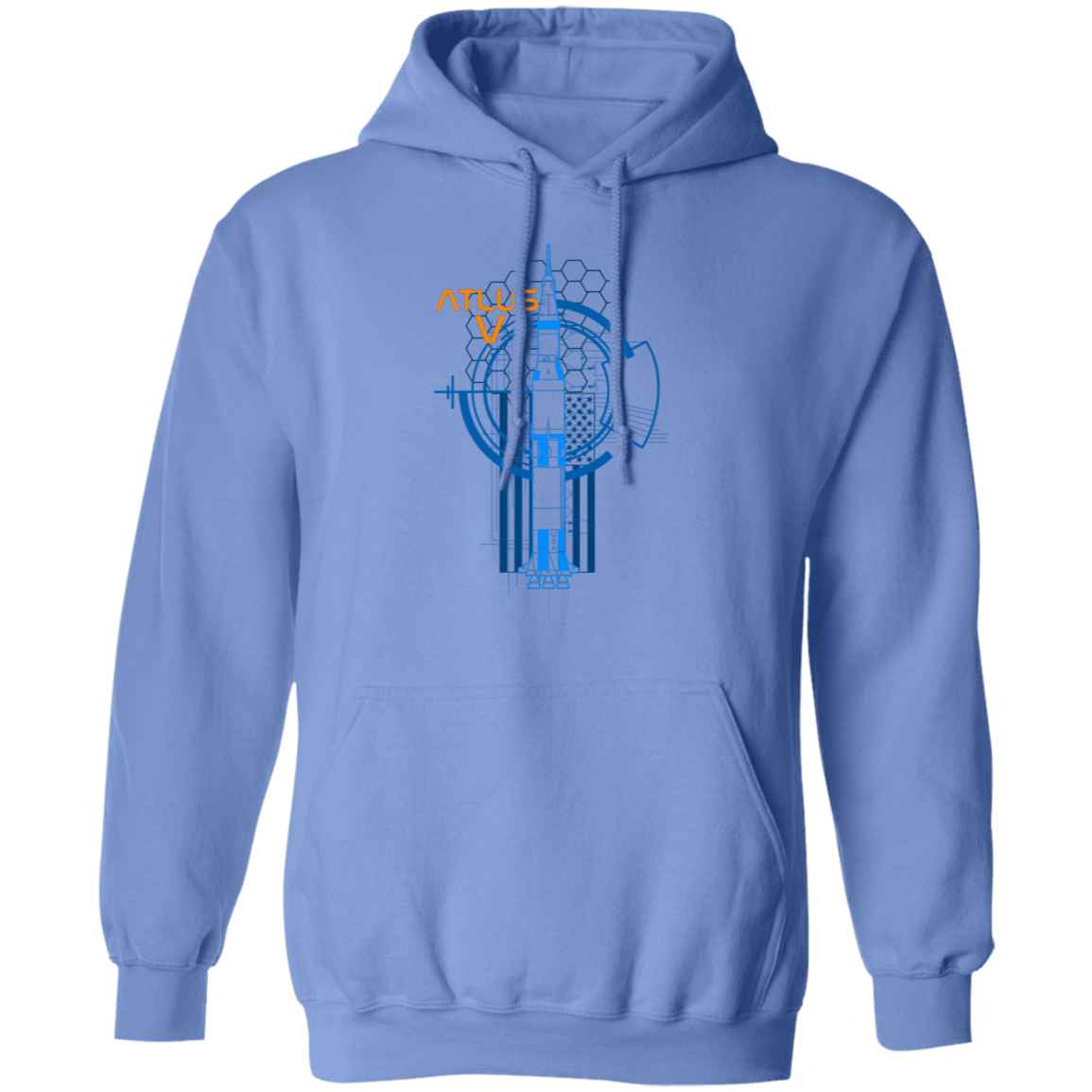 Atlas V Space Rocket Pullover Hoodie