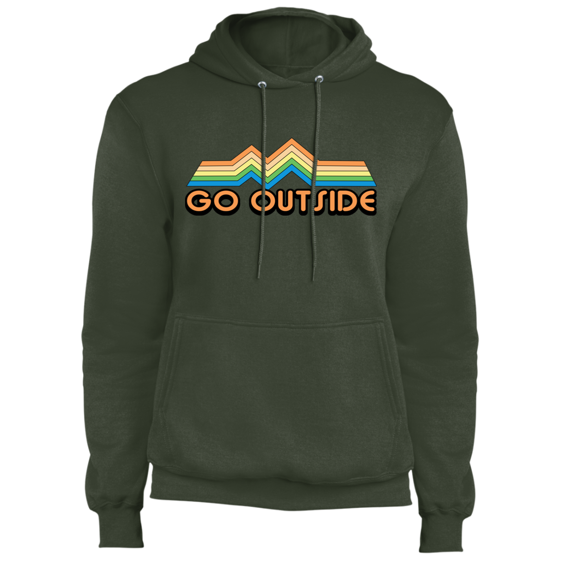 Go Outside Camping Nature Bright Premium Pullover Hoodie