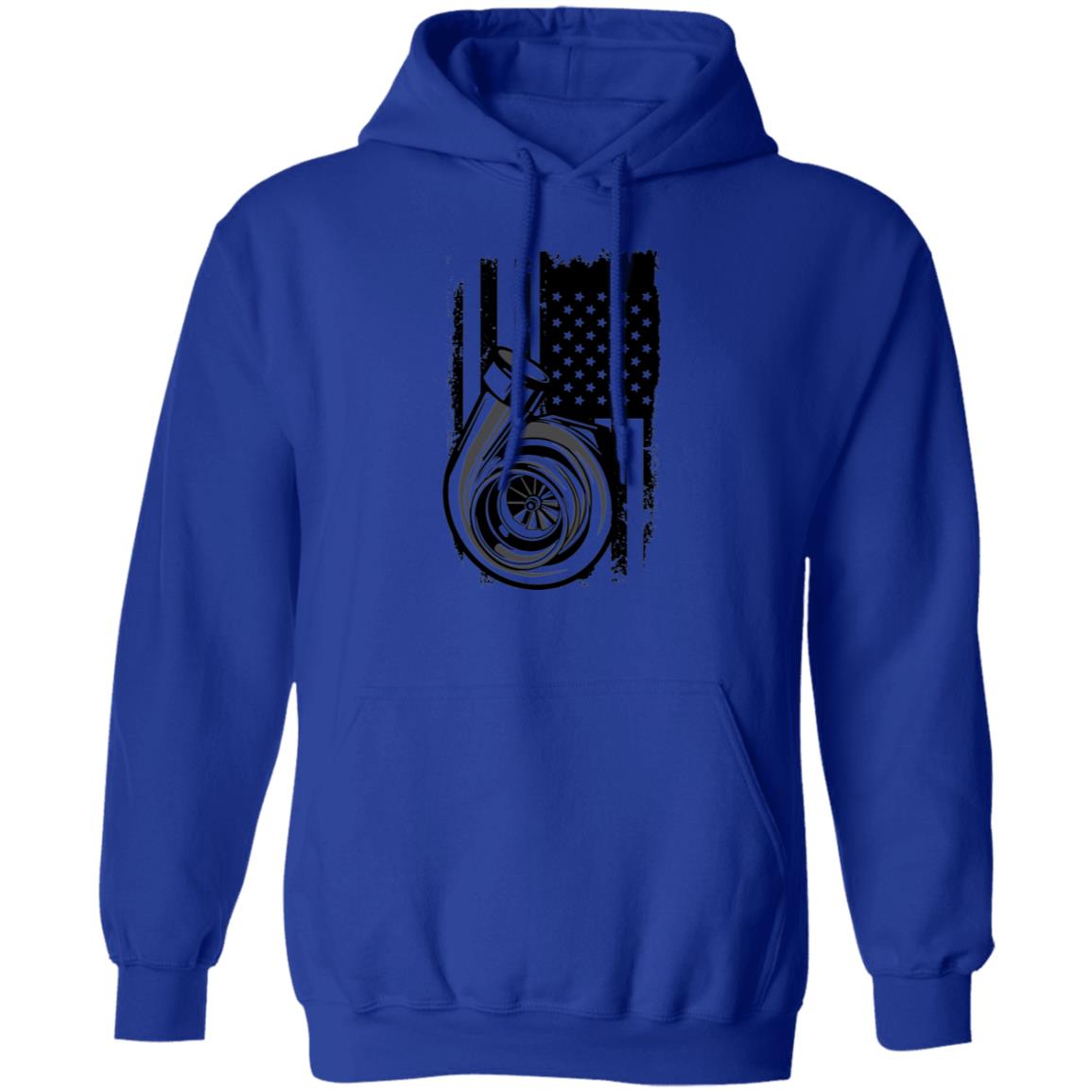 Turbo Boosted American Flag Pullover Hoodie
