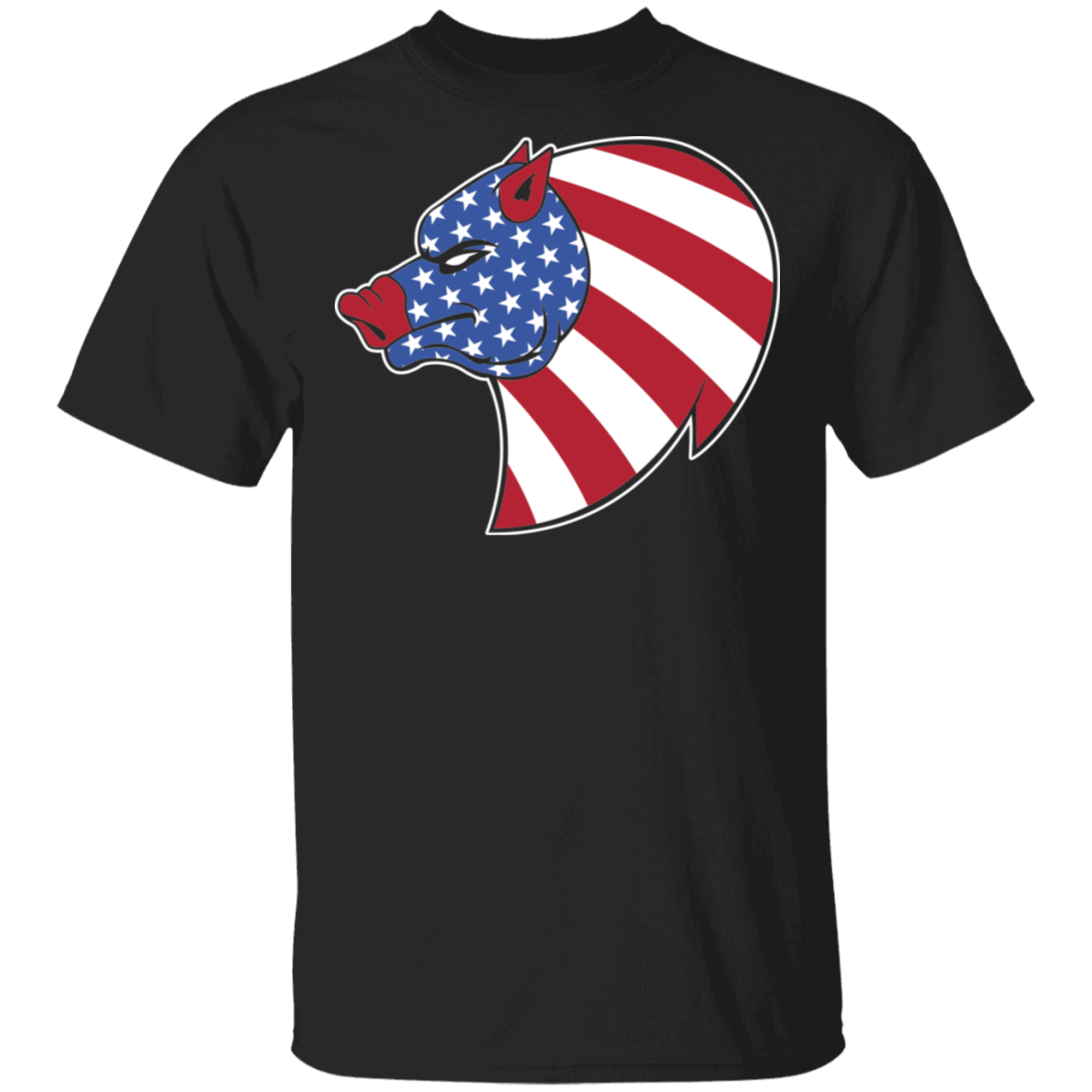 Pig Hog American Flag USA T-Shirt