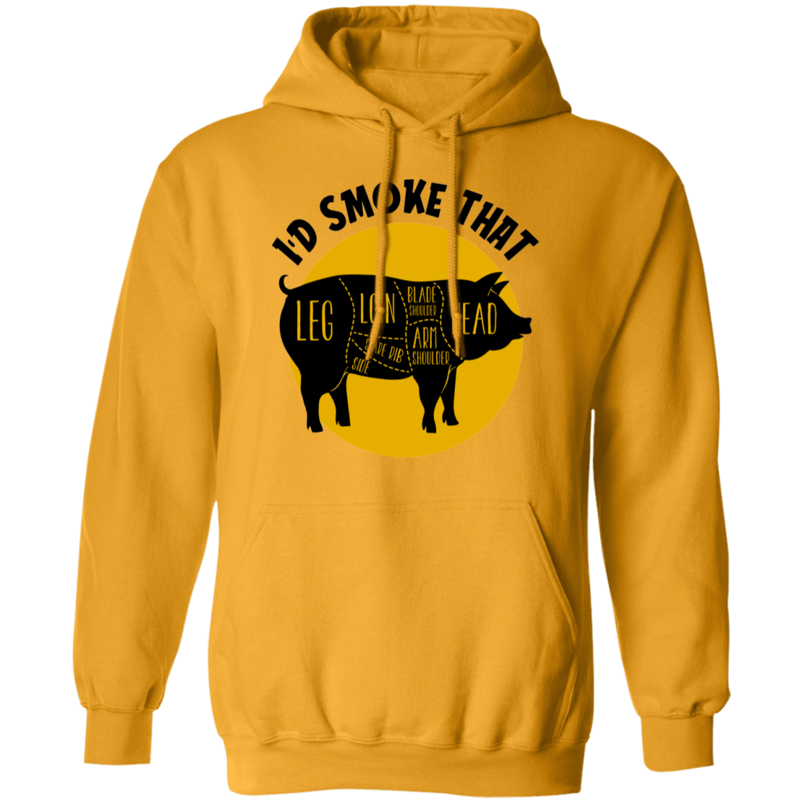 I'd Smoke That Pork BBQ Grilling Pullover Hoodie