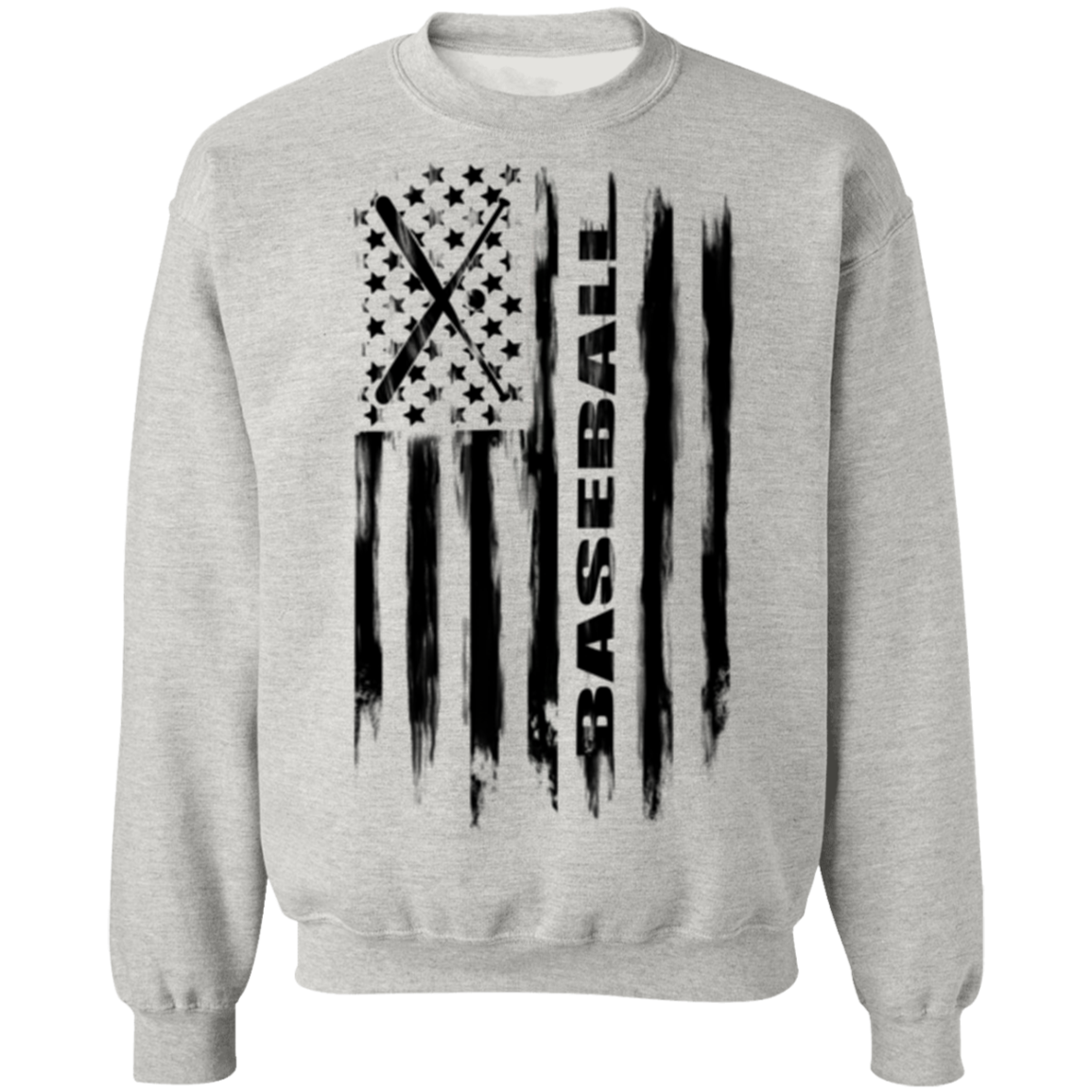Baseball American Flag Crewneck Sweatshirt