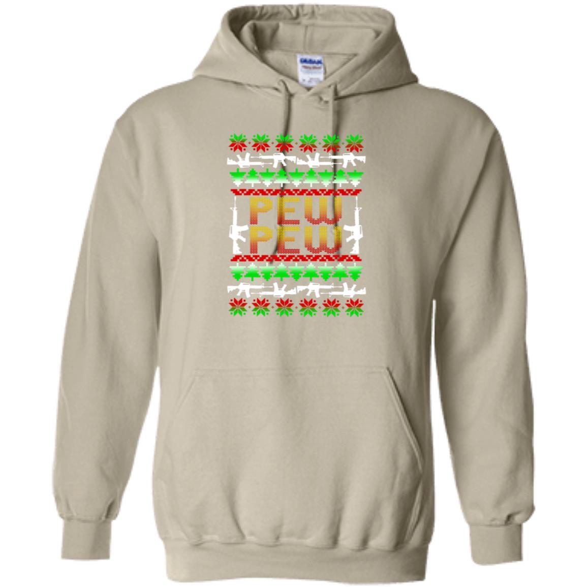 Pew Pew Gun Christmas Pullover Hoodie