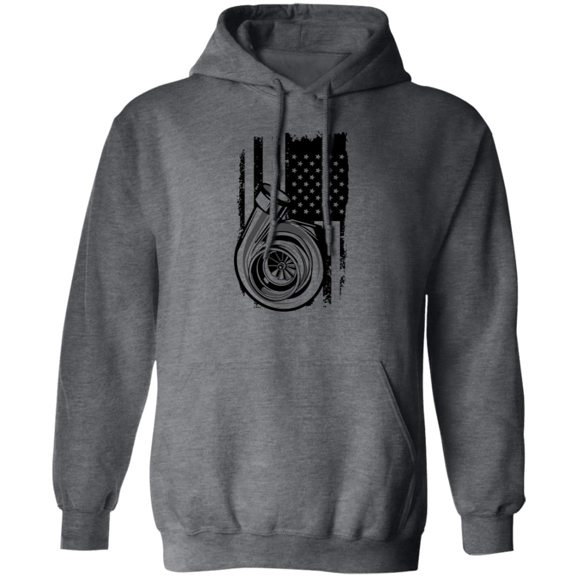 Turbo Boosted American Flag Pullover Hoodie