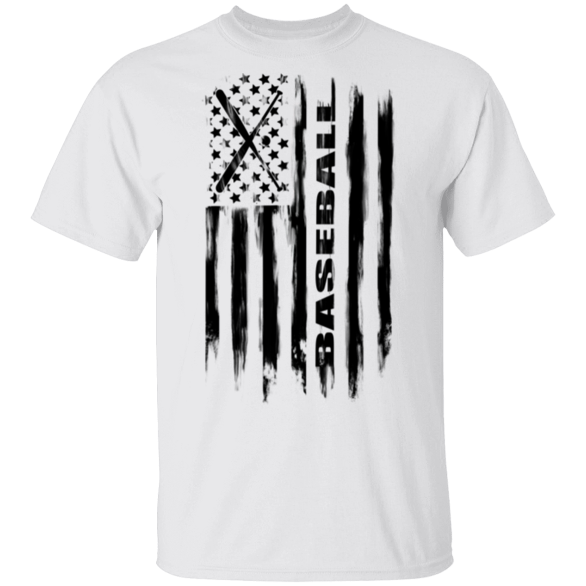 Baseball American Flag T-Shirt