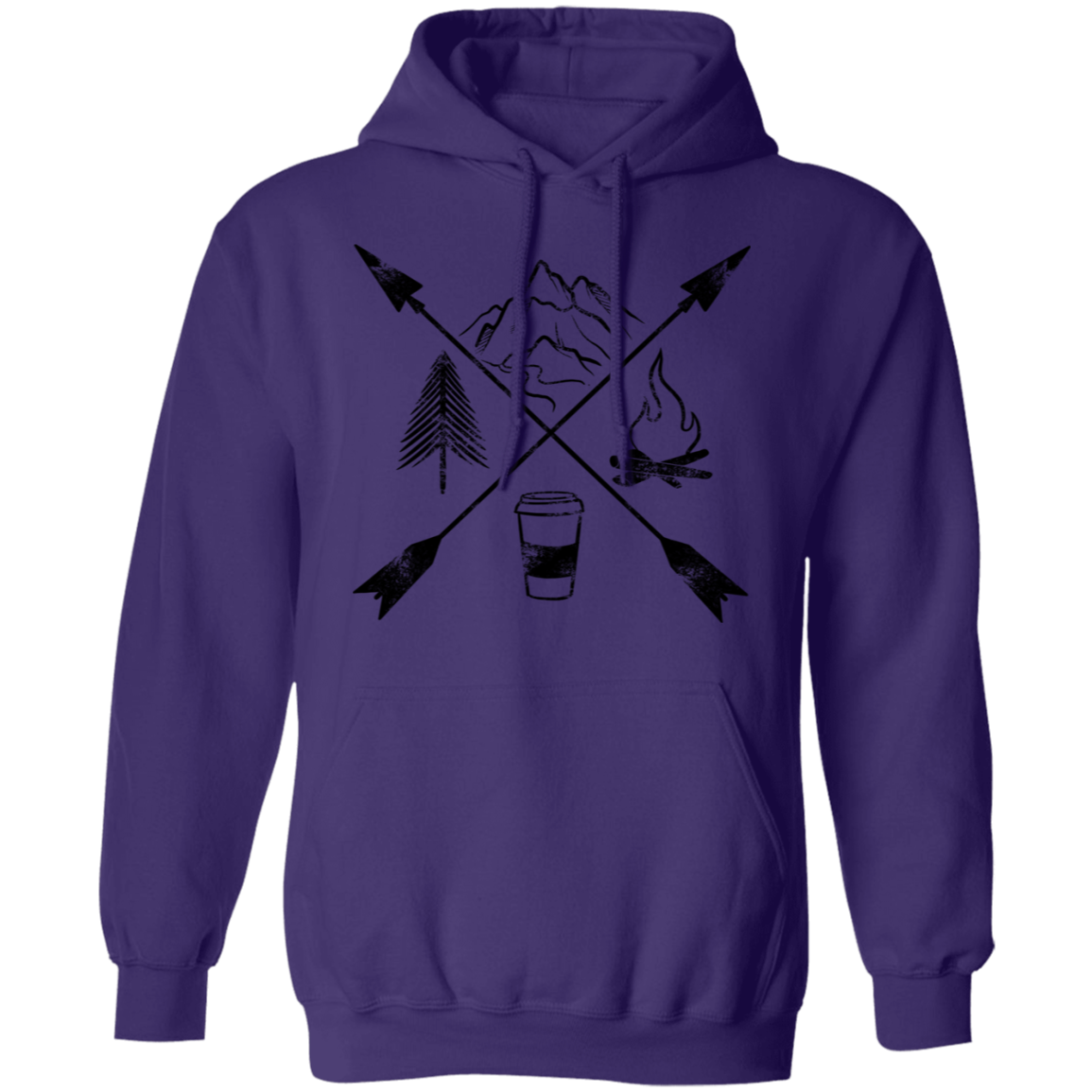 Hiking Camping Outdoor Coffee Women's Pullover Hoodie