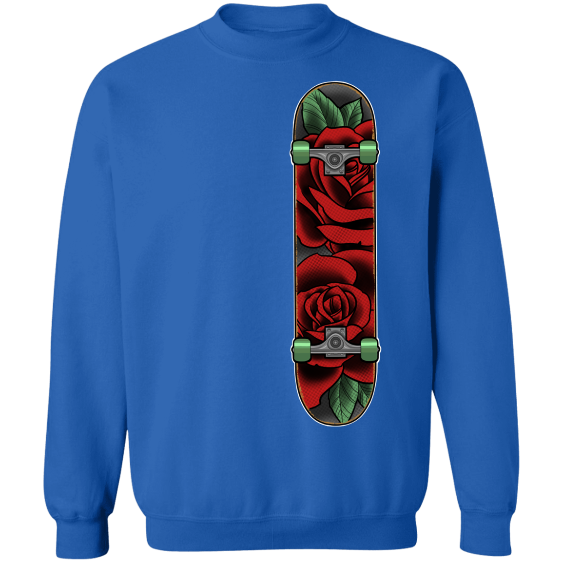 Rose Classic Skateboard Skateboarder Crewneck Sweatshirt