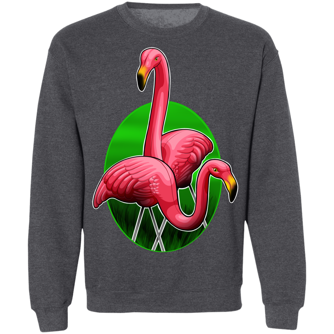 Flamingos Hanging Out Crewneck Pullover Sweatshirt