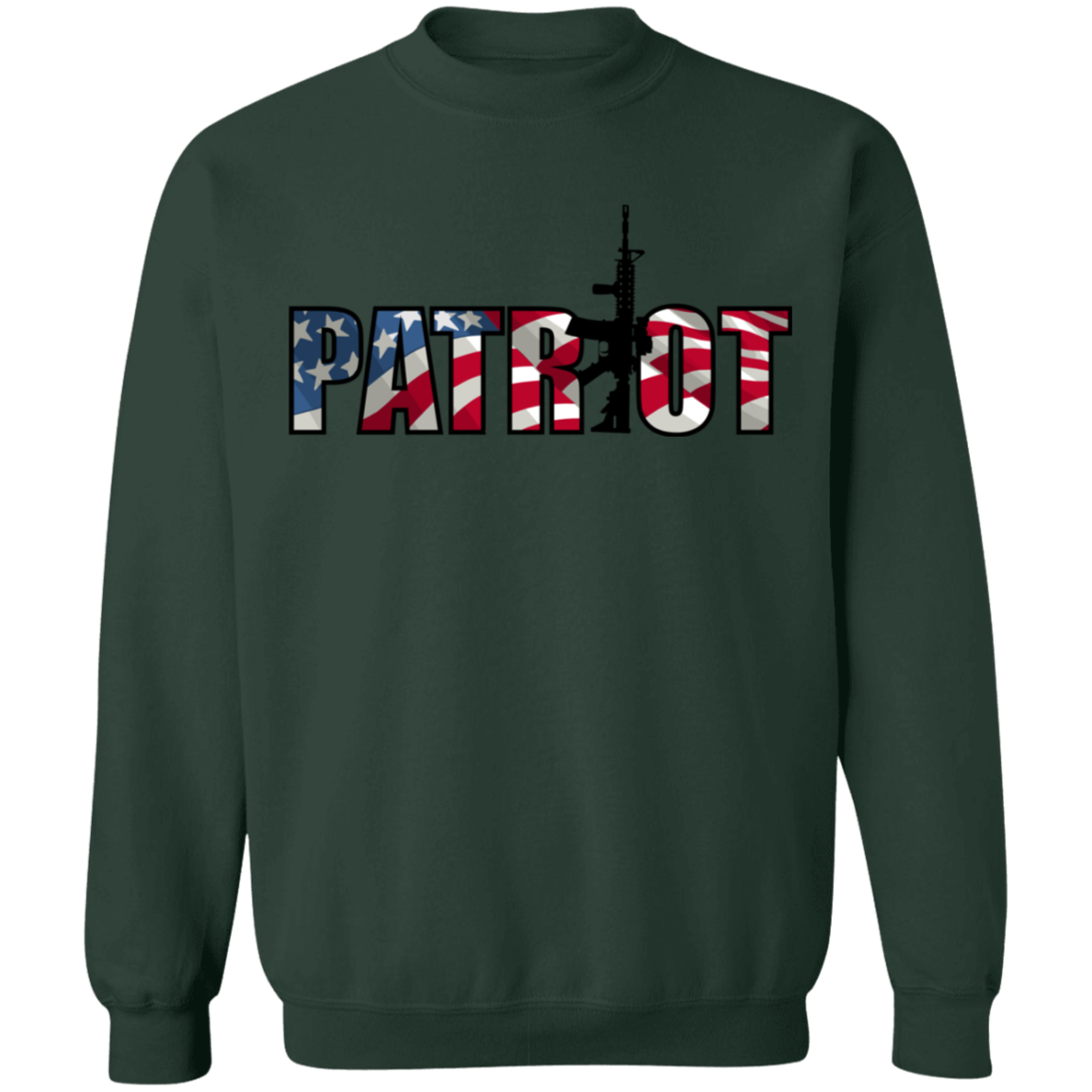 Patriot American Flag Defense Crewneck Sweatshirt