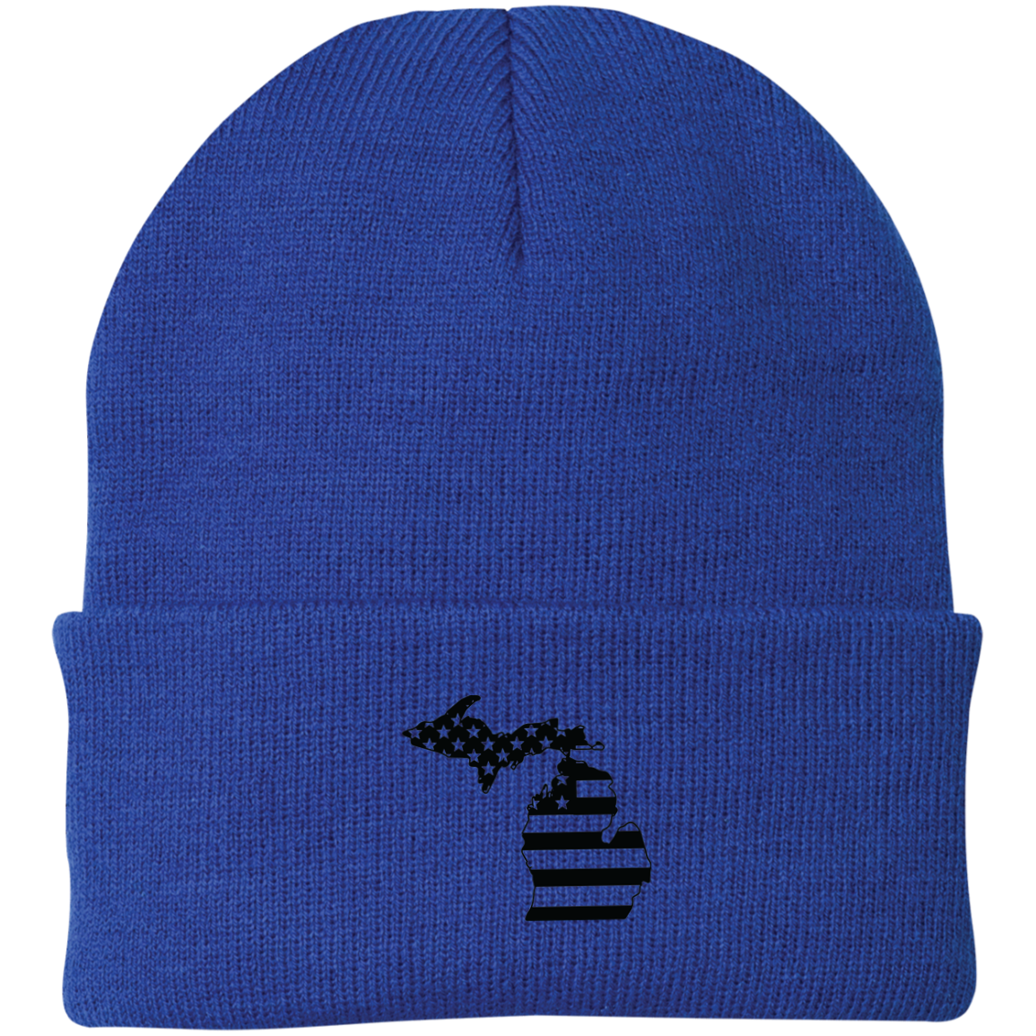 Michigan State American Flag Beanie Cap