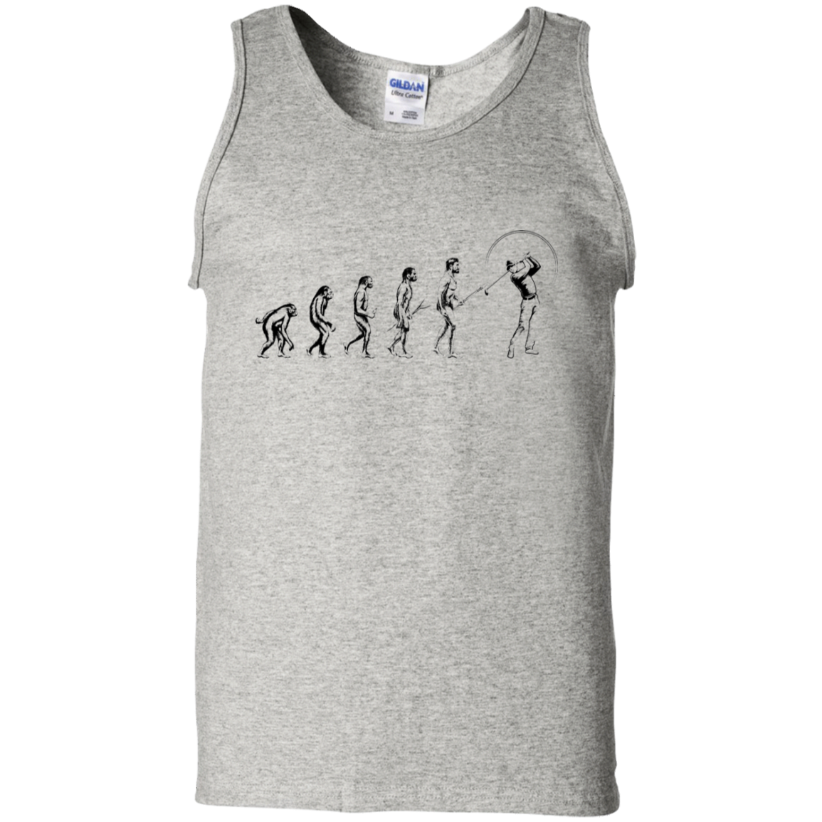 Evolution of Man Golfing Funny Tank Top