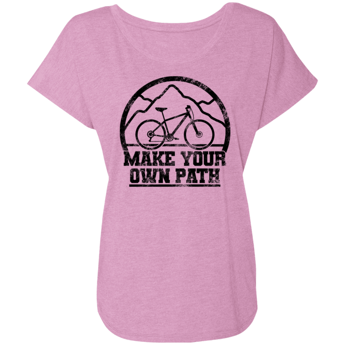 Make Your Own Path Mountain Biking Women's Dolman Sleeve