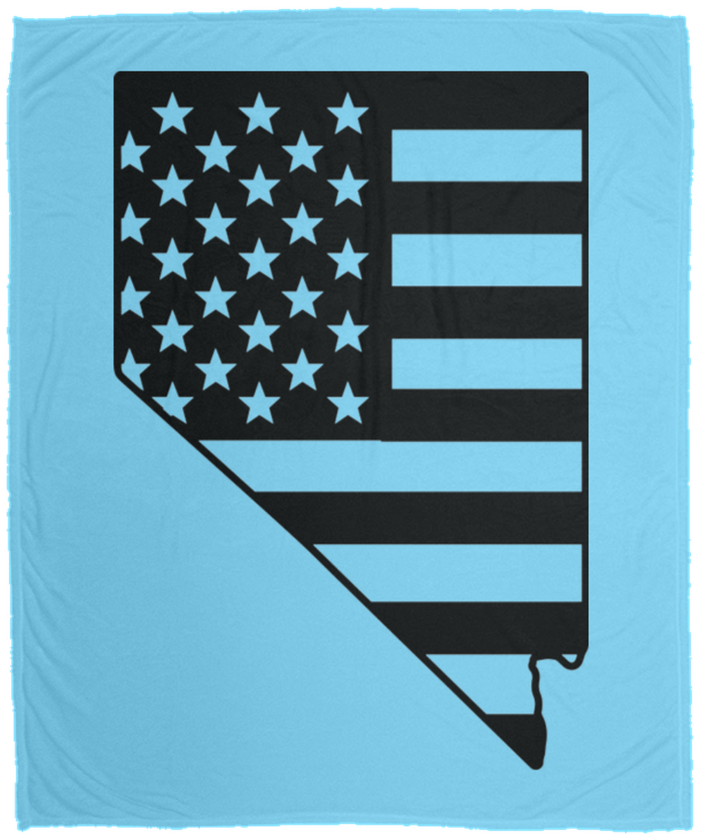 Nevada American Flag State Fleece Blanket - 50x60