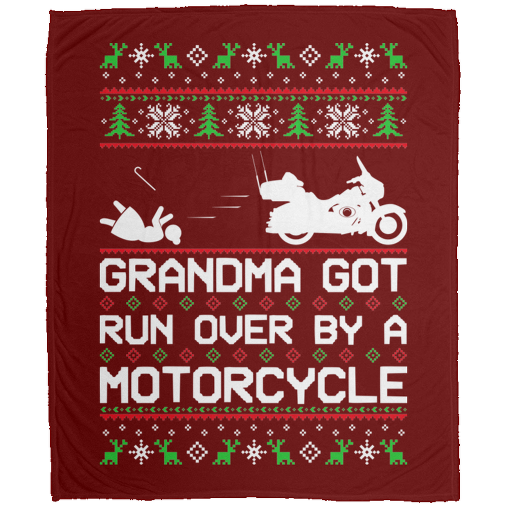 Wheel Spin Addict Christmas Motorcycle Cruiser HD Fleece Blanket - 50x60
