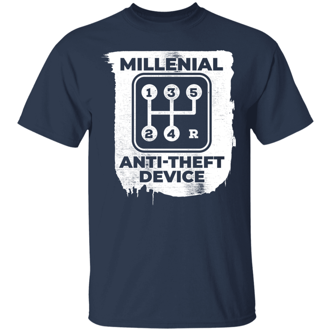 Millennial Anti-Theft Device Manual Stick Shift 5-Speed Device T-Shirt