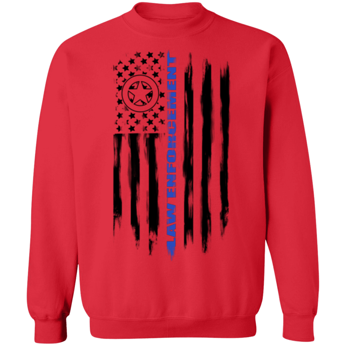 Law Enforcement Deputy Sheriff Police Officer Cop American Flag Crewneck Sweatshirt