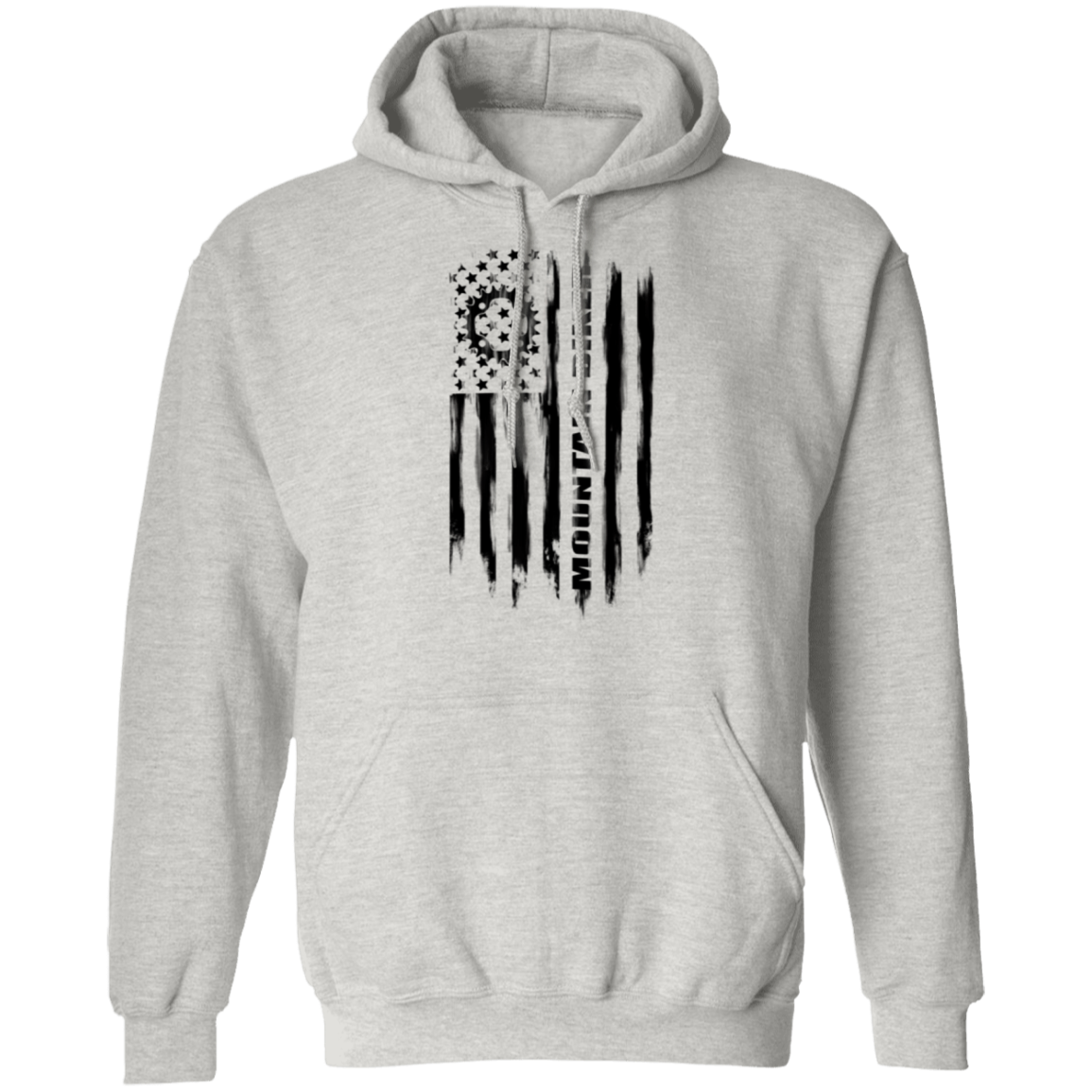 Mountain Biker Biking Cyclist American Flag Pullover Hoodie