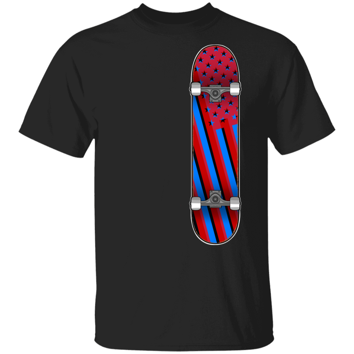 American Flag Skateboard Skateboarding T-Shirt