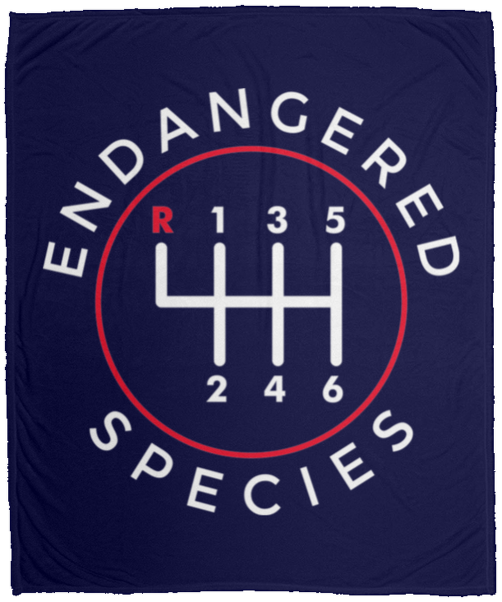 Endangered Species Manual Stick Shift 6-Speed Fleece Blanket - 50x60