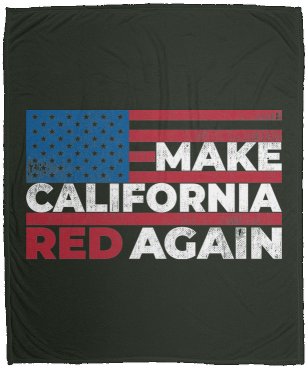 Make California Red Again Republican Fleece Blanket - 50x60