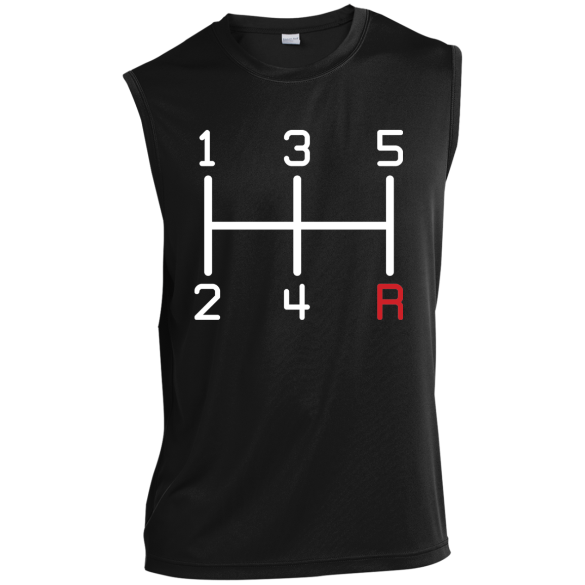 5-Speed Manual Stick Shift Sleeveless Performance T-Shirt