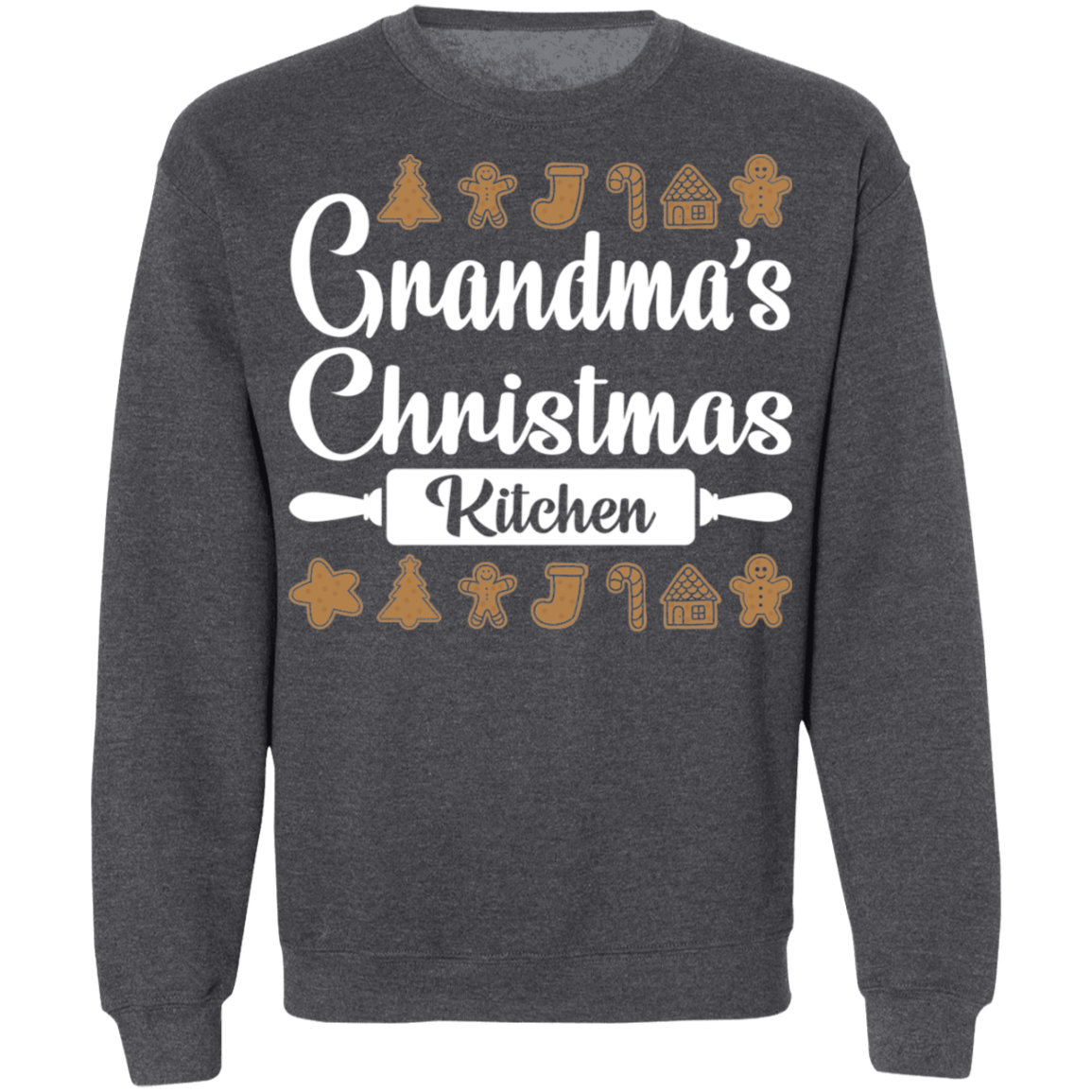 Grandma's Christmas Kitchen Gingerbread Cookies Christmas Crewneck Sweatshirt