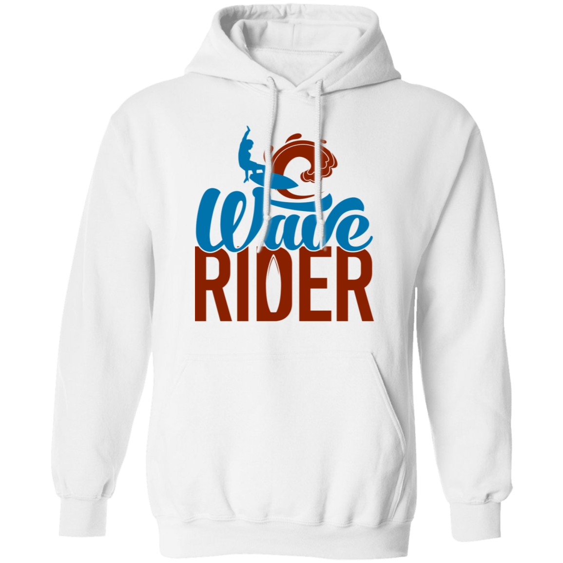 Wave Rider Surfer Surfing Beach Pullover Hoodie
