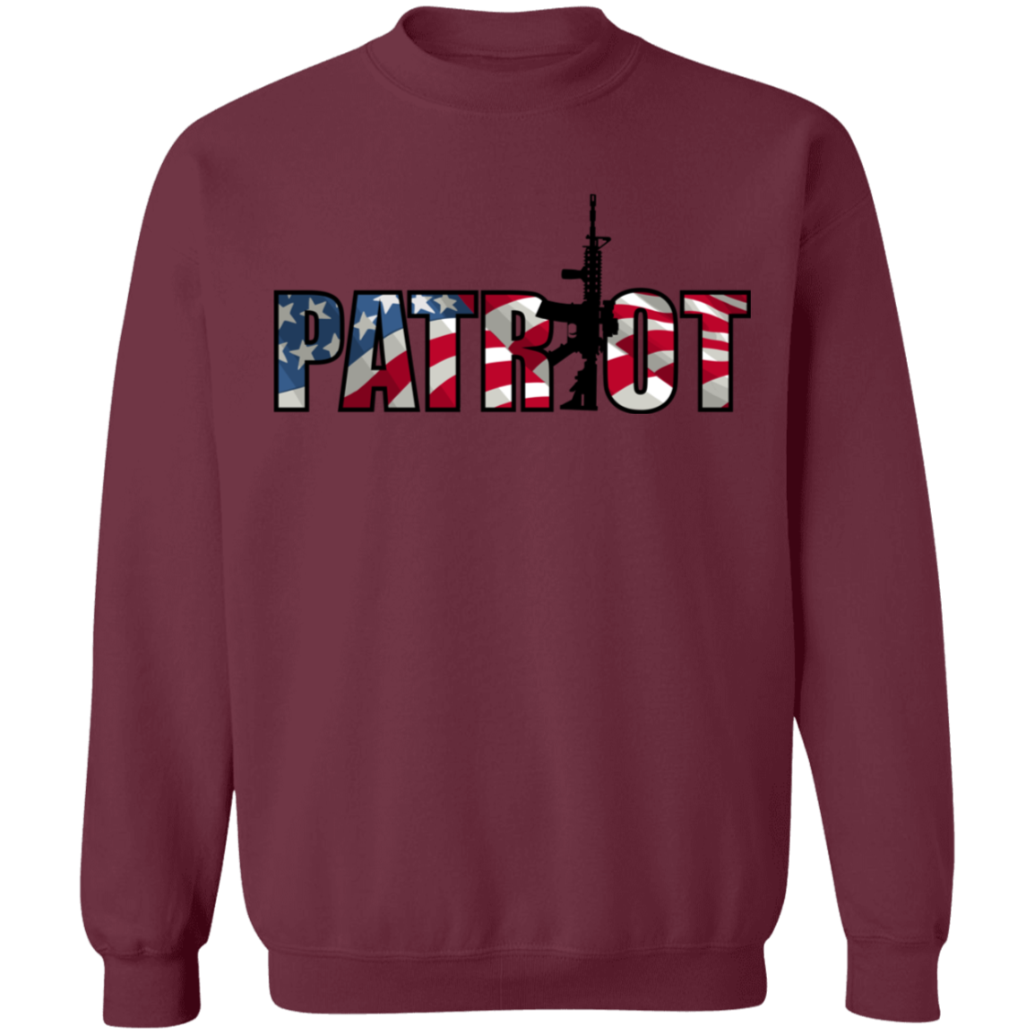 Patriot American Flag Defense Crewneck Sweatshirt