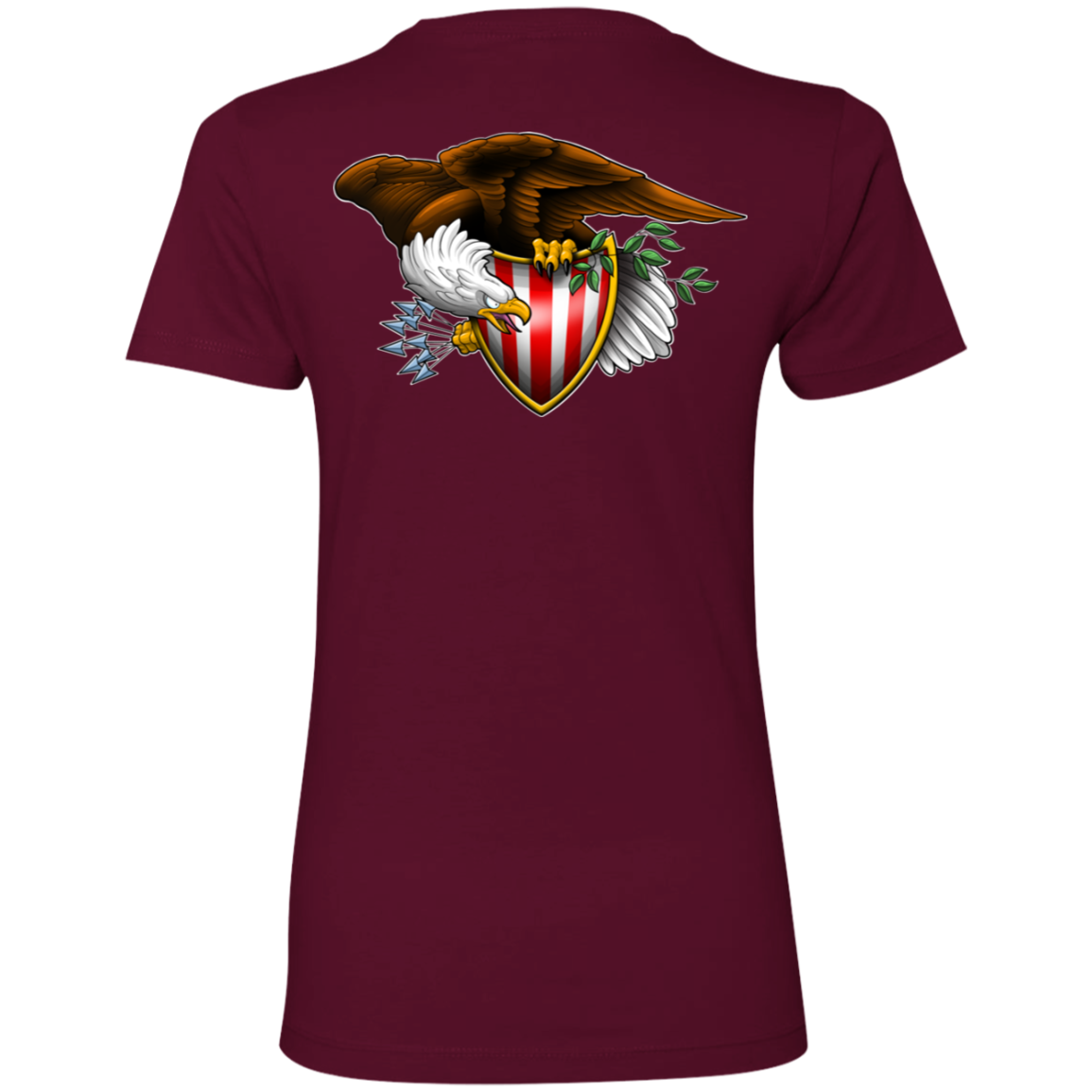 Patriot American Bald Eagle Women's Double Sided Boyfriend T-Shirt