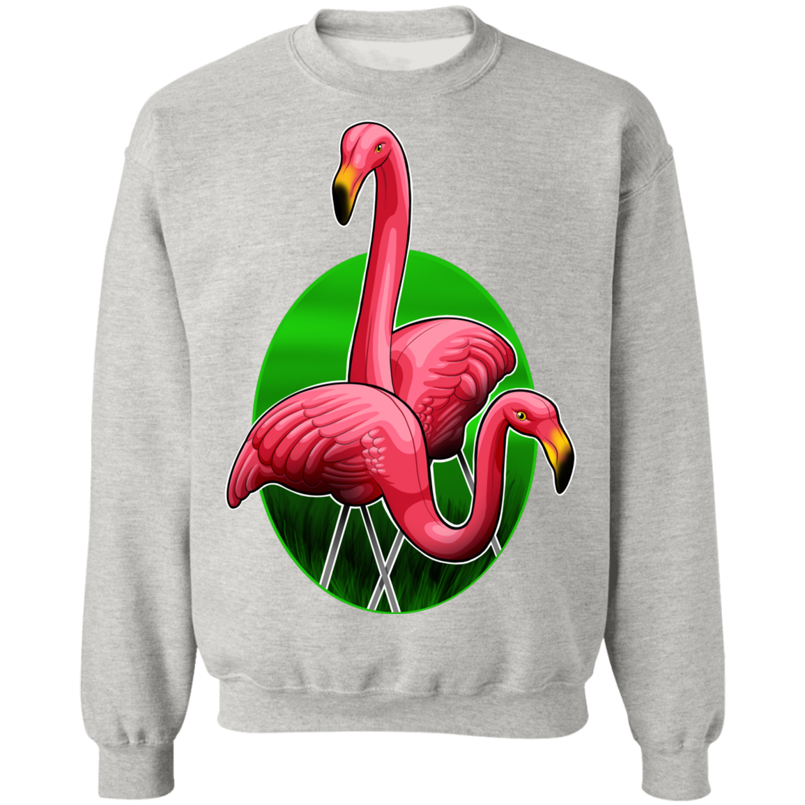 Flamingos Hanging Out Crewneck Pullover Sweatshirt