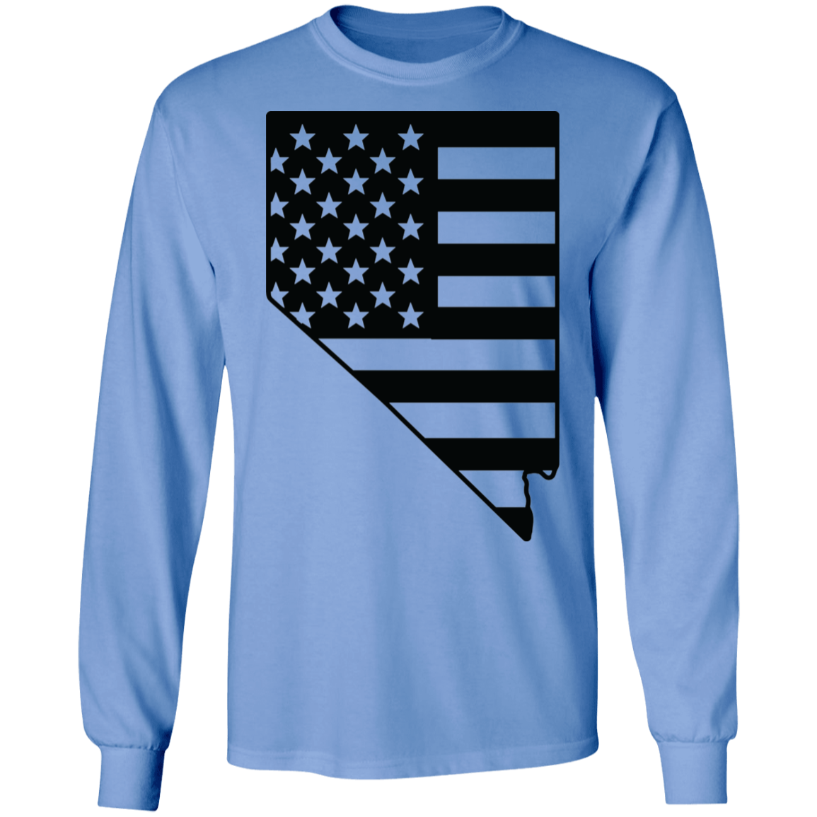 Nevada American Flag State Long Sleeve T-Shirt