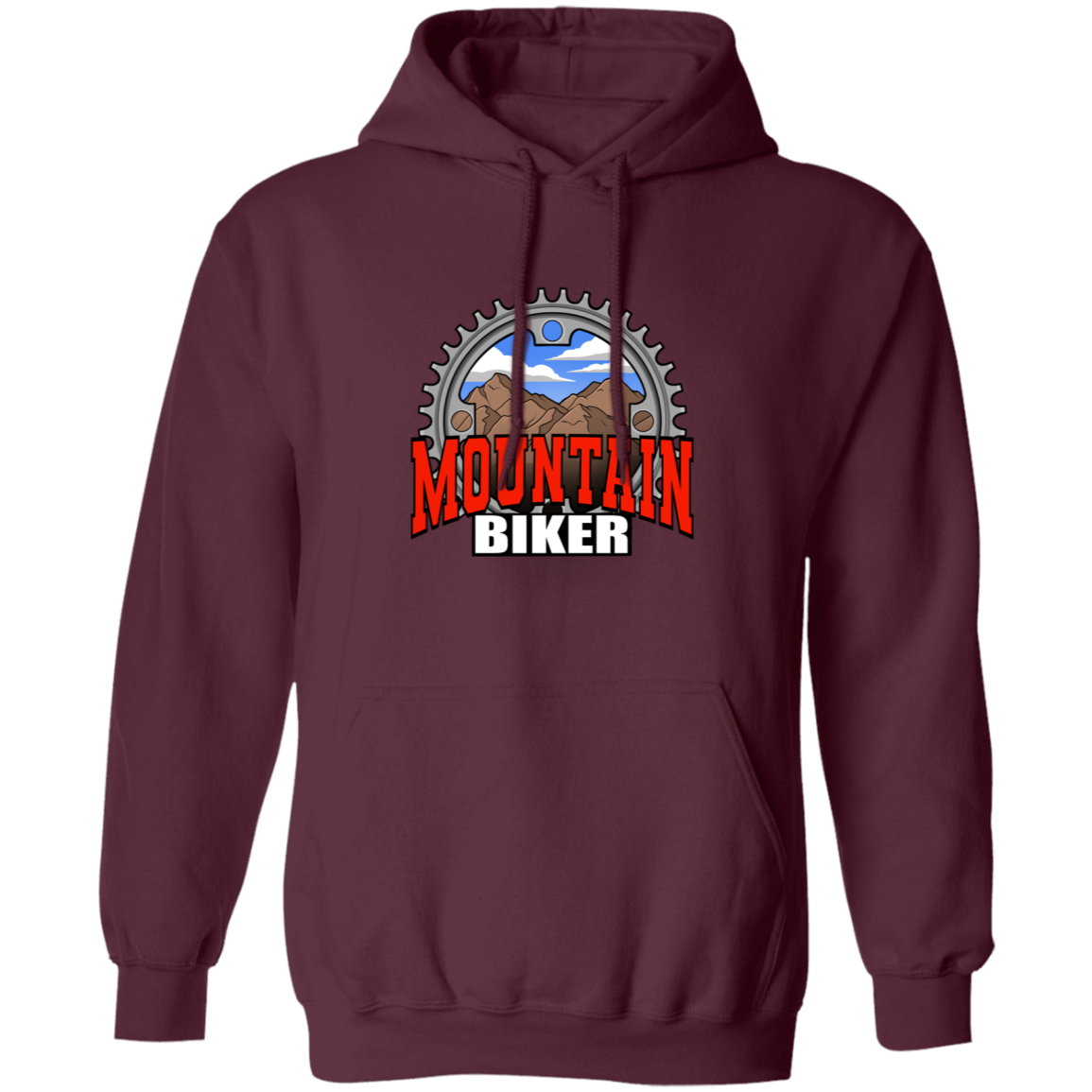 Mountain Biker Scenery Pullover Hoodie