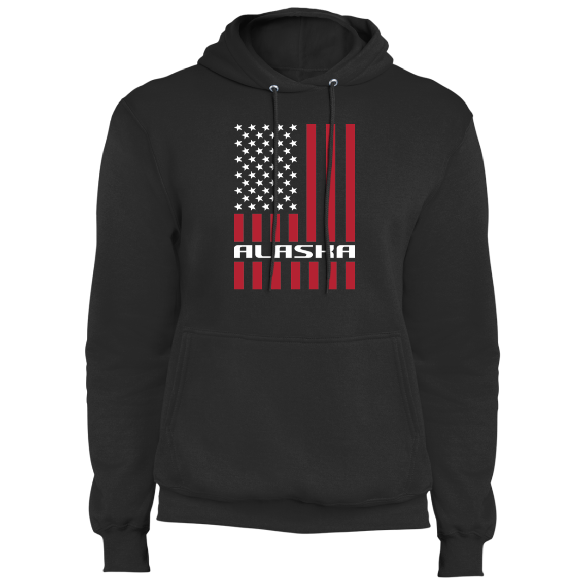 Alaska American Flag USA Pullover Hoodie