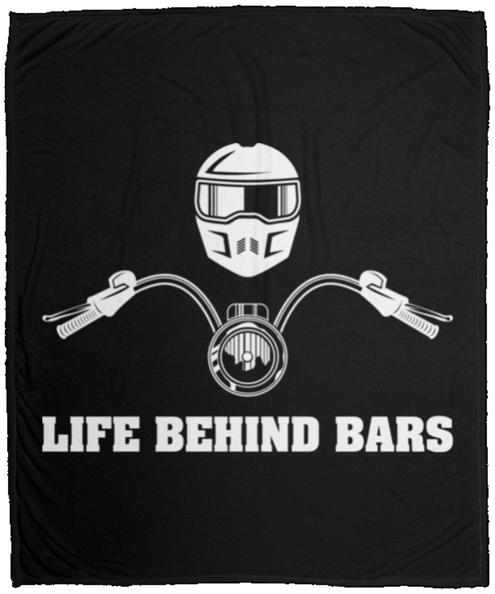 Life Behind Bars Funny Motorcycle Fleece Blanket - 50x60