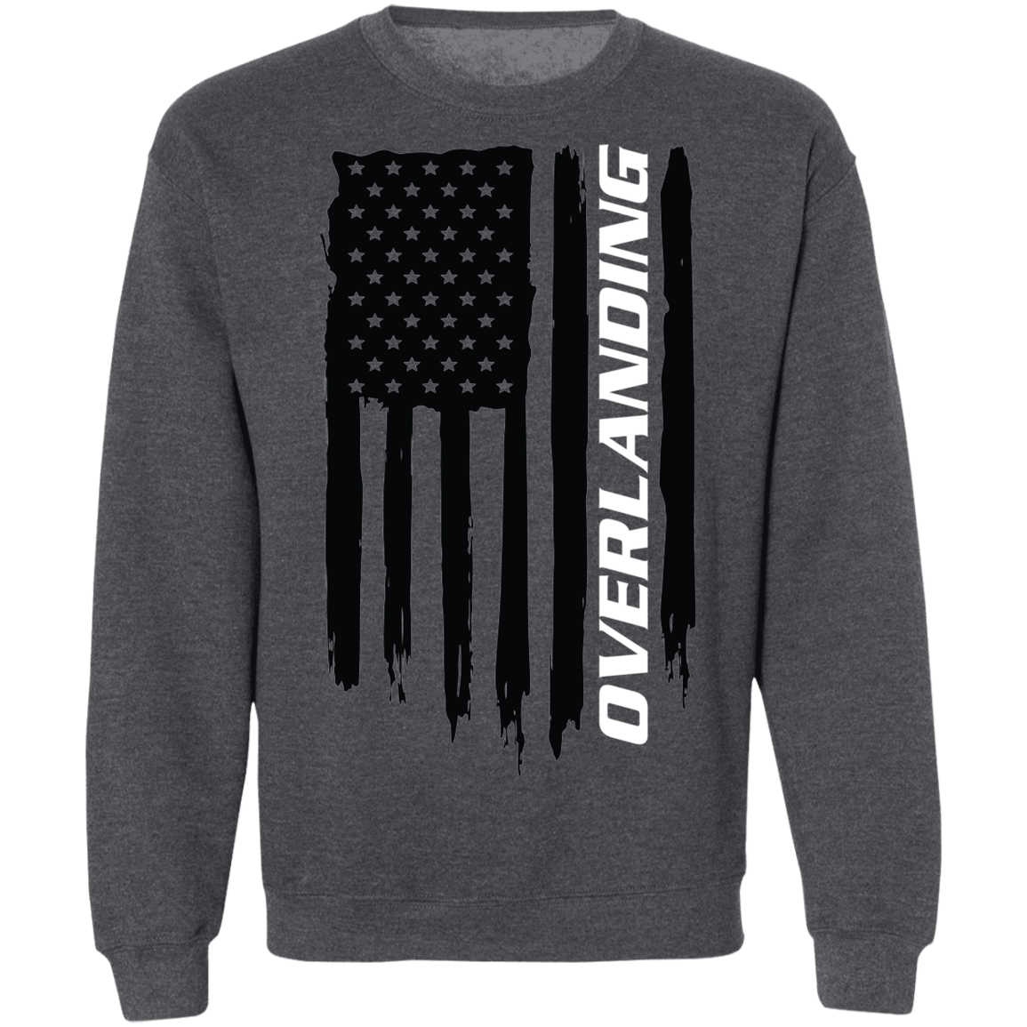 Overlanding 4x4 Off-Road American Flag Crewneck Sweatshirt