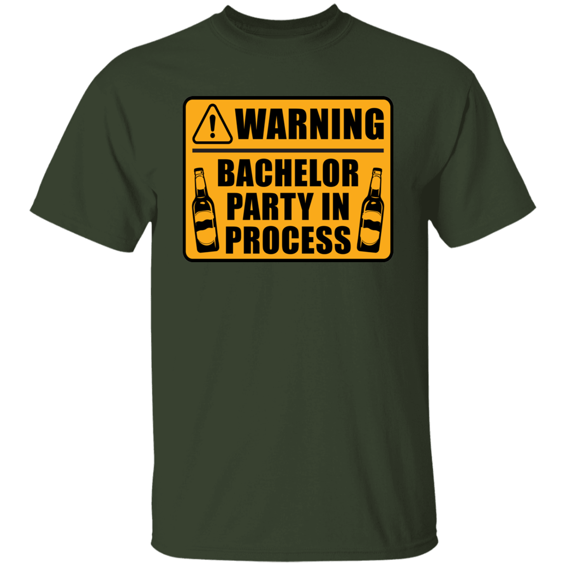 Funny Warning Bachelor Party In Process T-Shirt