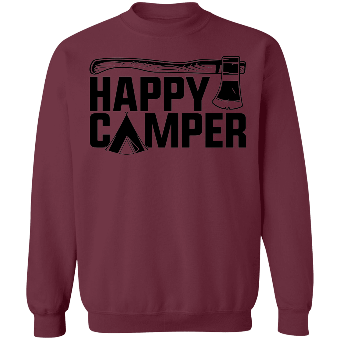 Happy Camper Outdoor Camping Crewneck Sweatshirt