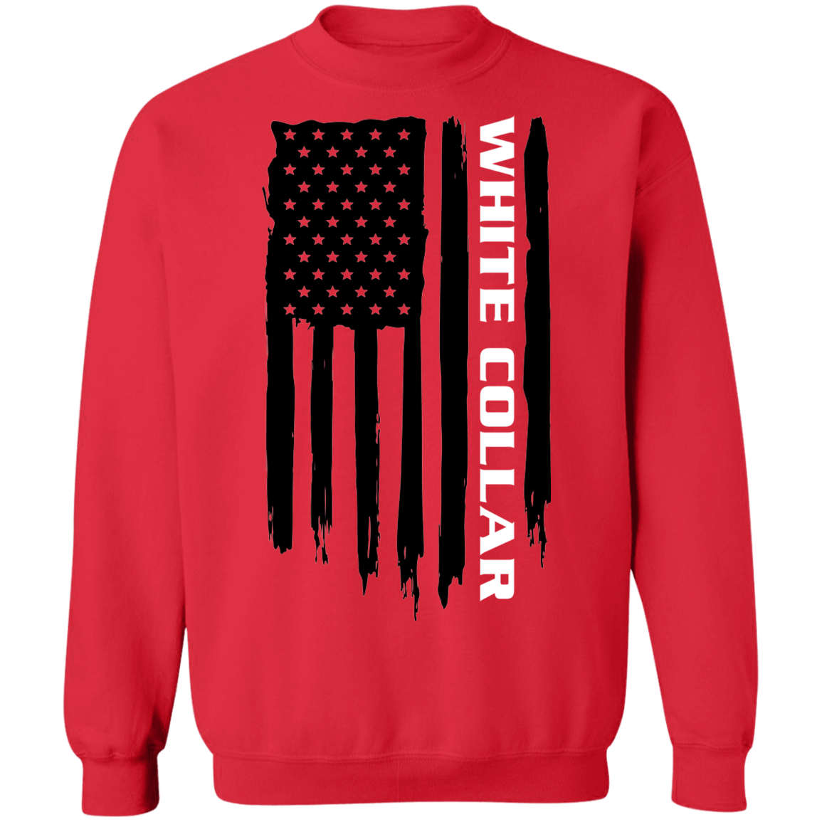 White Collar Worker American Flag Crewneck Sweatshirt