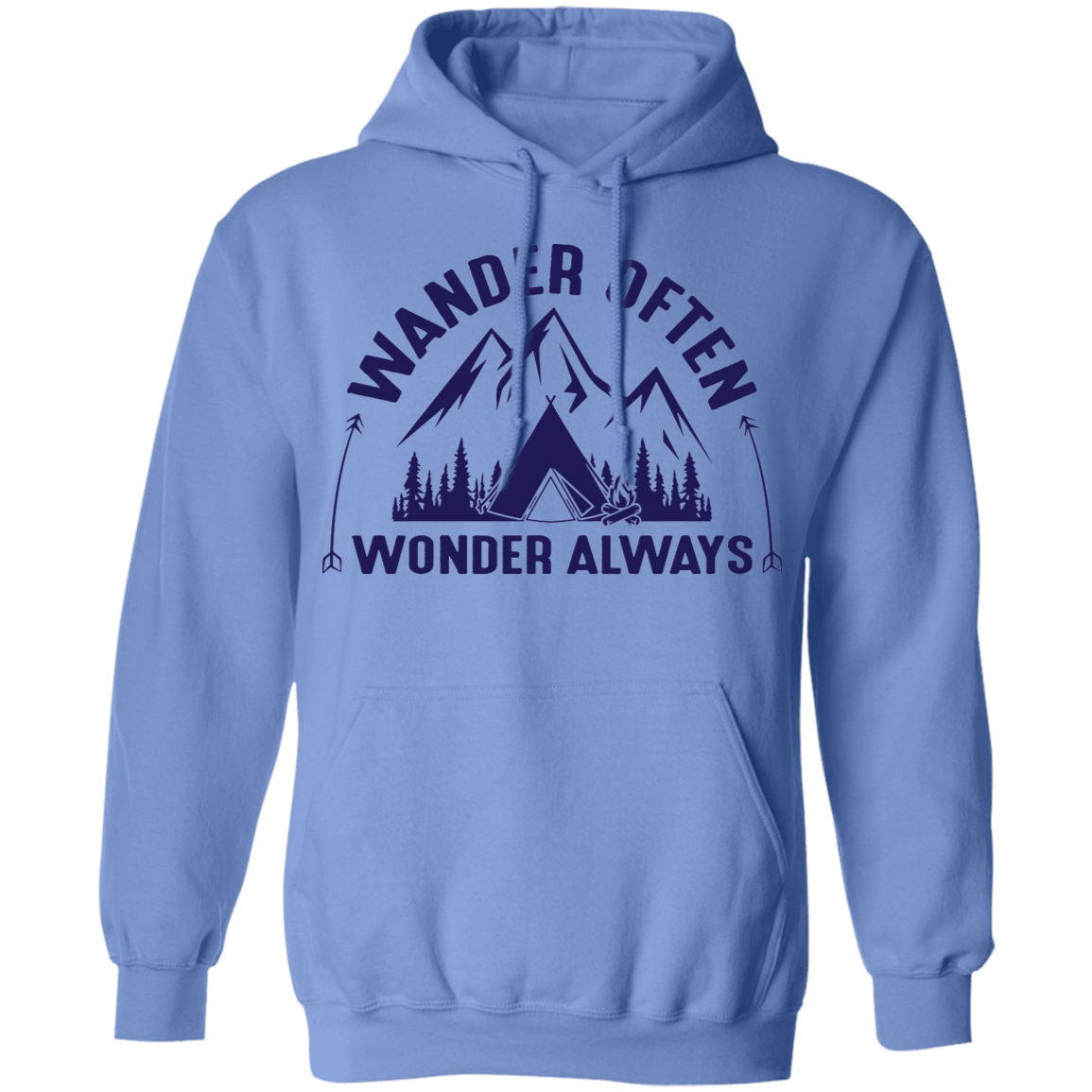 Wander Often Wonder Always Camping Outdoor Pullover Hoodie