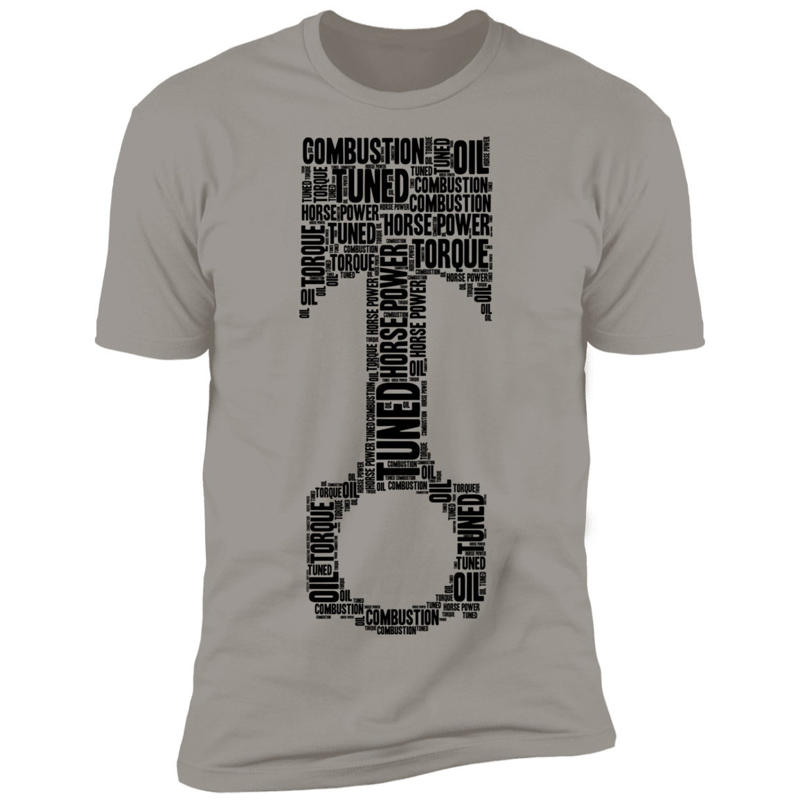 Piston with Words Racing Horsepower Torque Premium Short Sleeve T-Shirt