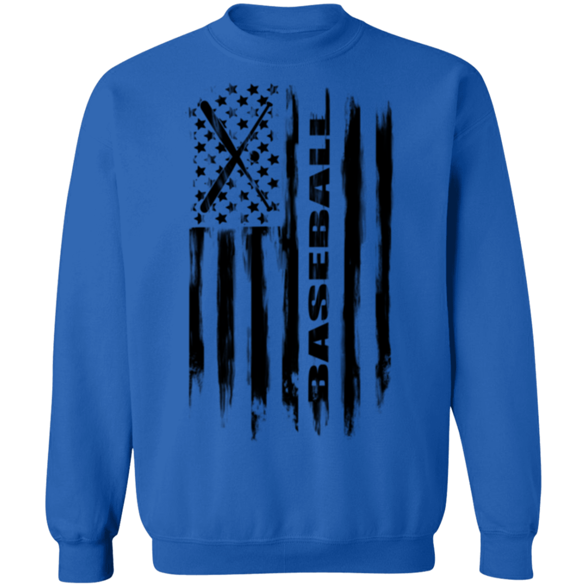 Baseball American Flag Crewneck Sweatshirt