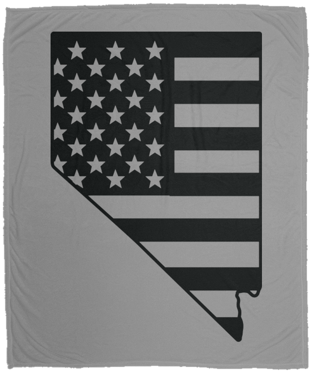 Nevada American Flag State Fleece Blanket - 50x60