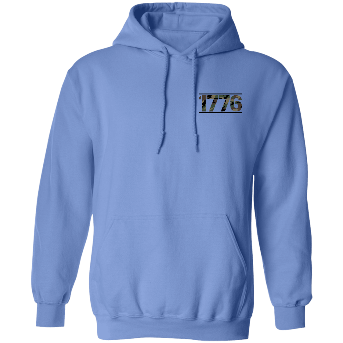 1776 American Bald Eagle Double Sided Pullover Hoodie